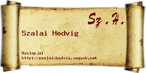 Szalai Hedvig névjegykártya